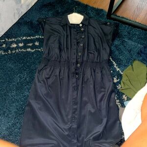 Boutique Navy Button up Mini Dress.